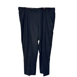 Samuelsohn Mens Dress Pants 100% Wool Super 120's Pleated Straight Leg Size 44R